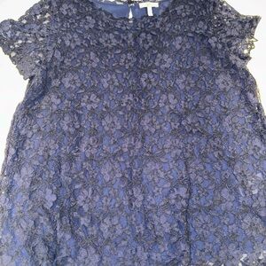 Joie Elegant Lace Blue Top
